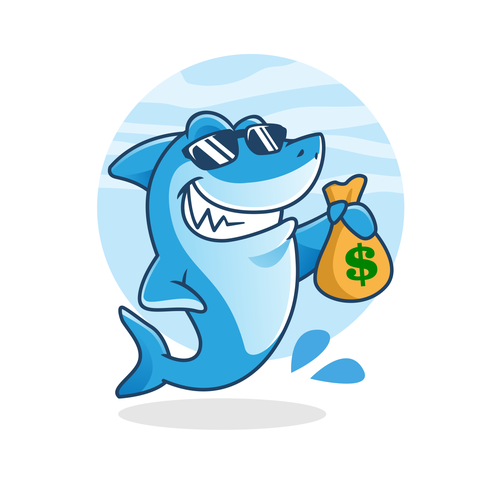 Shark design with the title 'Money Shark'