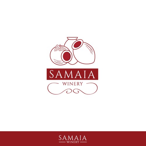 Grape logo with the title 'Logo concept for a Georgian wine producer'