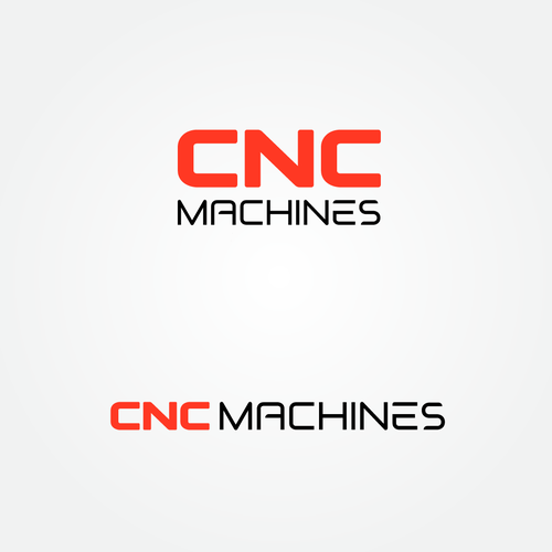 Simple font logo with the title 'CNC MACHINES'