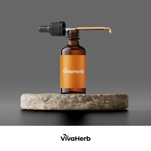 Food logo with the title 'Modern Herbal Wellness Brand Logo'