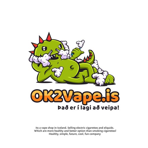 Funny brand with the title 'ok2vape'