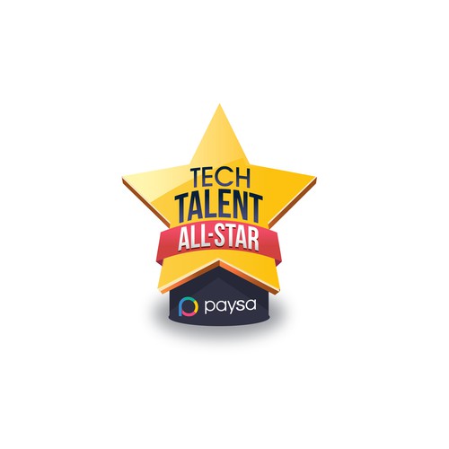 Medal logo with the title 'Tech Talent All Star Logo'