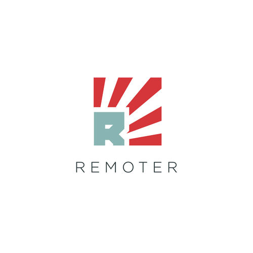 Remote logo with the title 'A clean propaganda-inspired remote community logo design.'