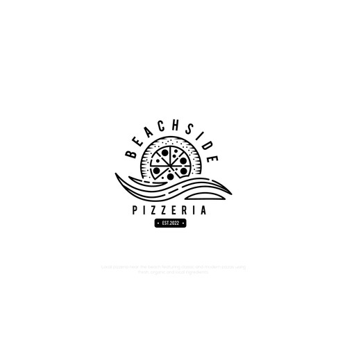 Pizza design with the title 'Pizzeria logo design'