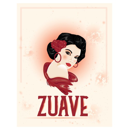 Barcelona logo with the title 'zuave vine labell'