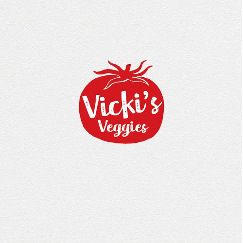 Tomato logo with the title 'vicki's'