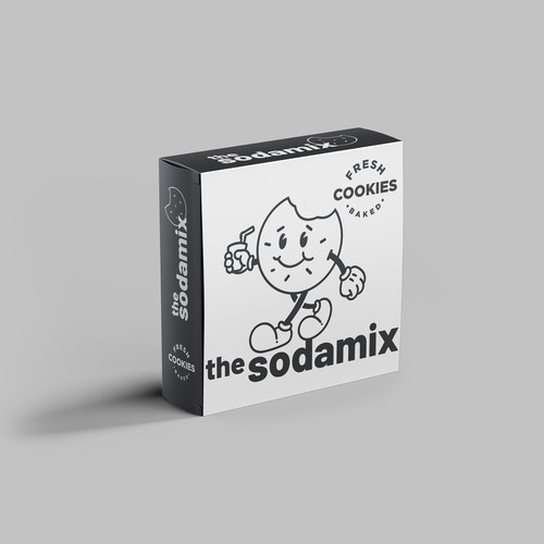 Biscuit packaging with the title 'Fresh Baked Cookies'