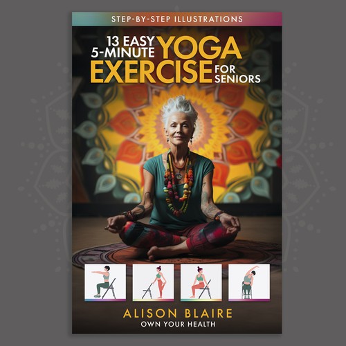 Senior design with the title 'Yoga Exercise Book Cover'