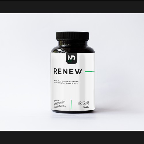 Medical label with the title 'Simple medical label design'