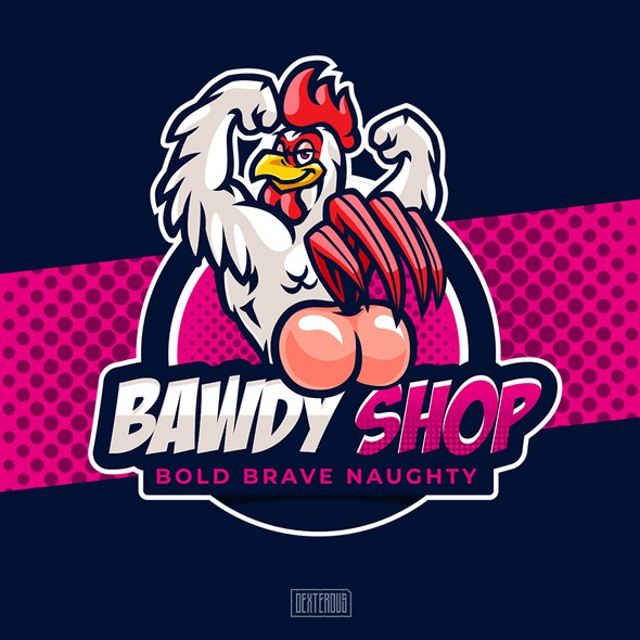 Brave design with the title 'Bawdy Shop'