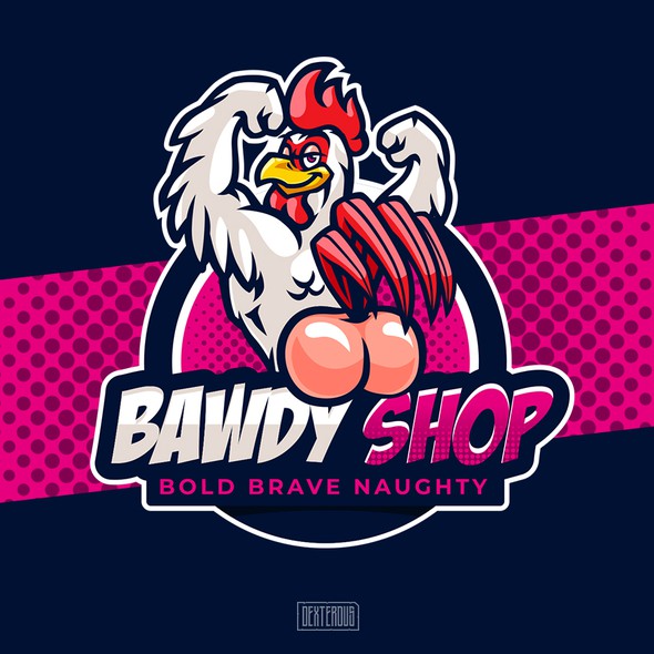 Brave logo with the title 'Bawdy Shop'