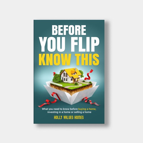 Flip design with the title 'Real Estate Investing Book Cover'