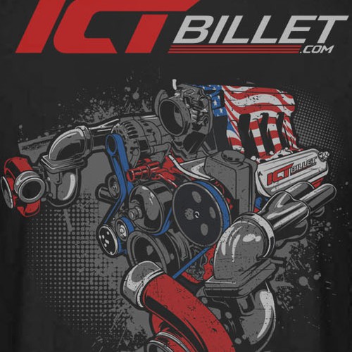Engine design with the title 'ICT billet'