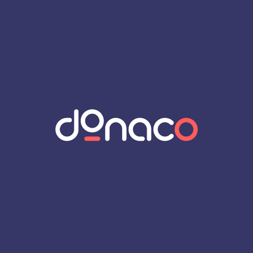 Playful logo with the title 'Logo for Donaco'