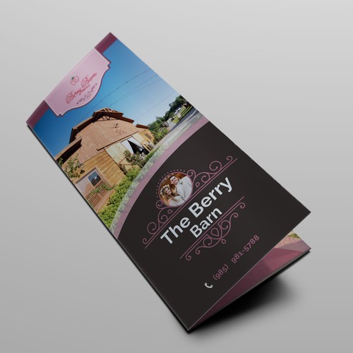Attractive design with the title 'Brochure for the berry barn'