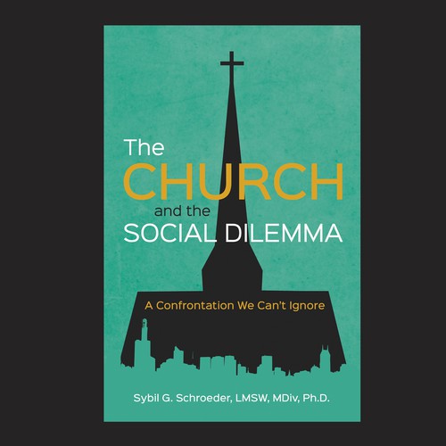 Religious book cover with the title 'The church and the social delimma book cover'