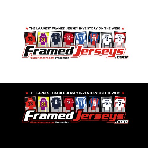 Team jersey logo with the title 'Framed Jerseys'