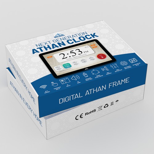 Clock design with the title 'DIGITAL CLOCK FOR PRAYER SCHEDULE'