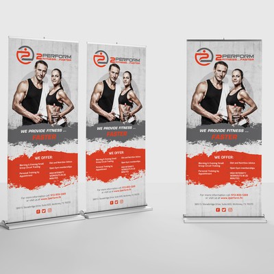 Banner design for boutique fitness center