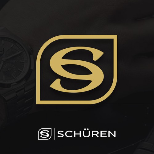 Watch logo with the title 'Schüren Logo Design'