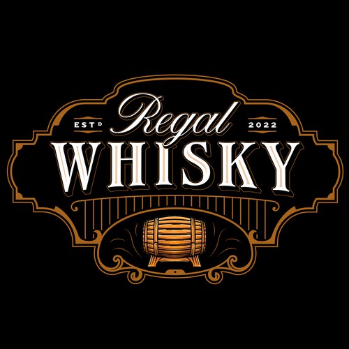 Ornament design with the title 'Regal Whisky'