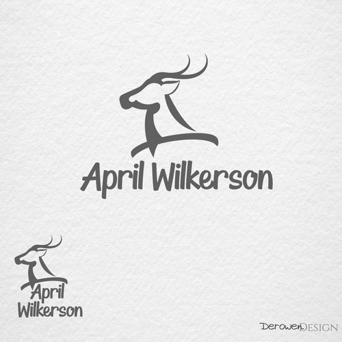 Wildlife photography logo with the title 'Gazelle logo, tough with a feminine touch.'