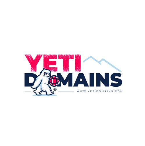 Snow design with the title 'Logo for Yeti Domains'