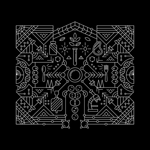 Plant illustration with the title 'Deco Labs Website Illustration'