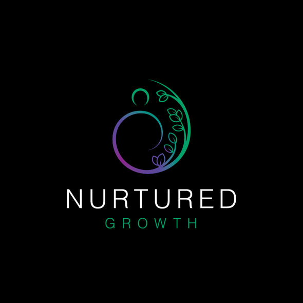 Thrive logo with the title 'Logo Nurtured Growth  Release, Heal, and Grow into You '