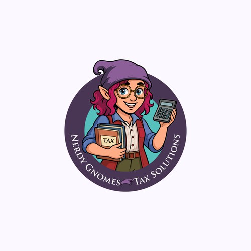 Nerd design with the title 'Nerdy Gnomes Tax Solutions'