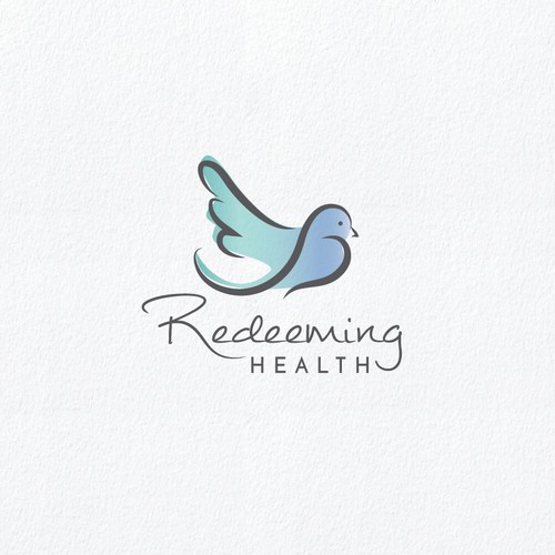 Faith logo with the title 'Organic and hand drawn logo for a health coach'