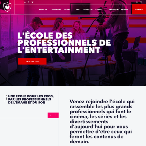 Layout website with the title 'web graphic design contest'