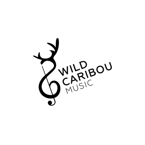 Caribou logo with the title 'Wild Caribou Music Logo'