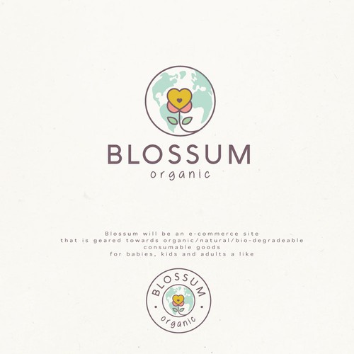 Love logo with the title 'Blossum'