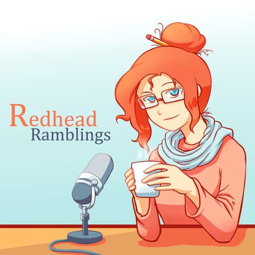 Coffee shop artwork with the title 'Relaxing coffee'