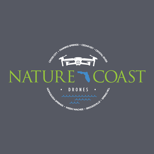 Florida logo with the title 'Nature Coast Drones'