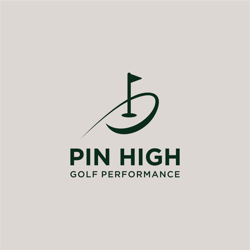 Pin logo with the title 'PIN HIGH GOLF PERFORMANCE LOGO CONCEPT'