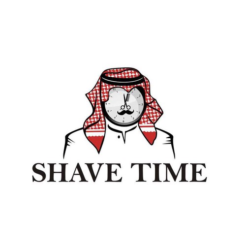 Shaving design with the title 'shave time'