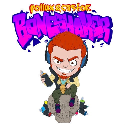 Graffiti artwork with the title 'Boneshaker'