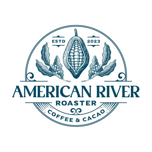 Coco logo with the title 'American River Roasters Coffee & Cacao'