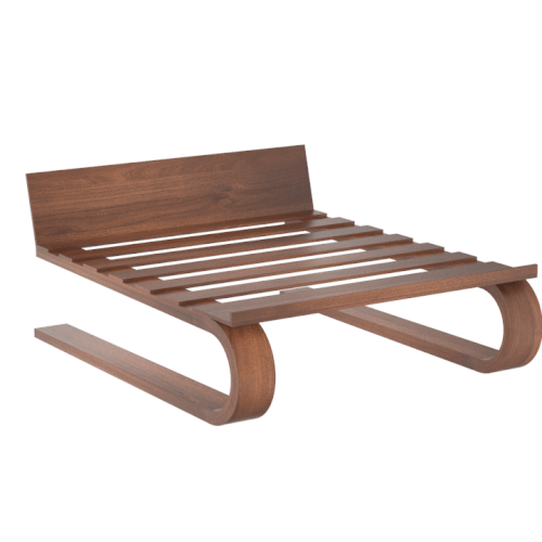 Bed design with the title 'Bed animation and renderings'