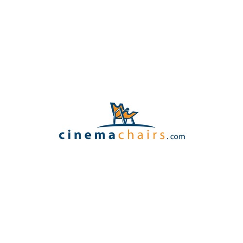Chair design with the title 'cinema logo'