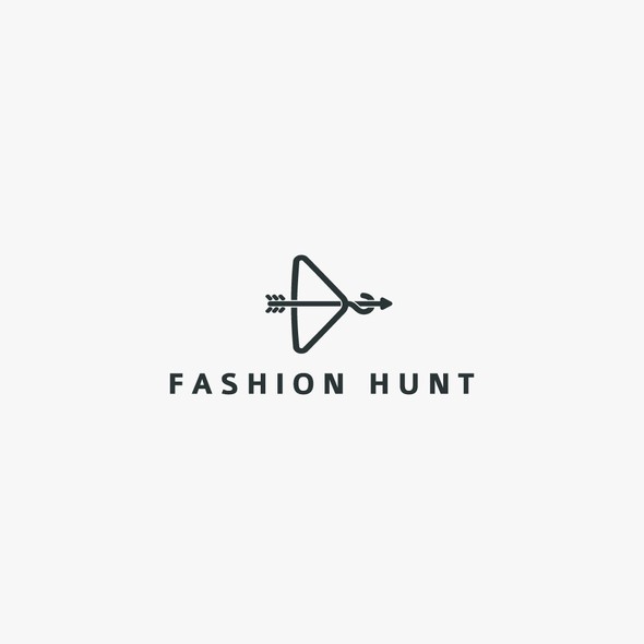 Hunting logo with the title 'Logo concept for Fashion Hunt.'