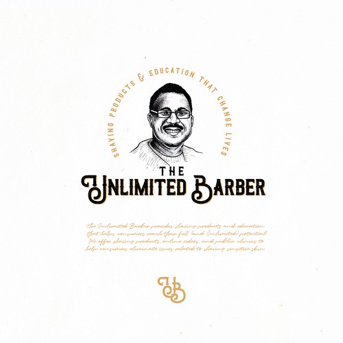 Shaving design with the title 'Vintage logo design for barber'