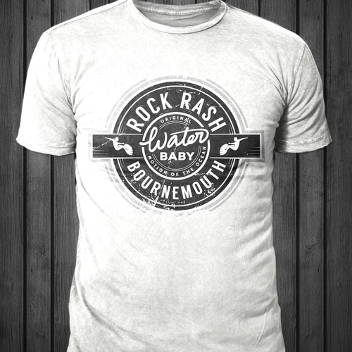 Surfing t-shirt with the title 'Water Baby t-shirt private project'