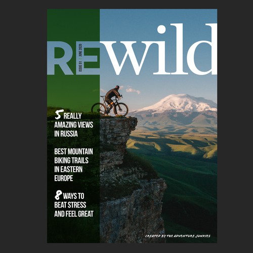 Publication design with the title 'Magazine cover entry'