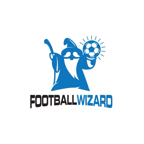 Wizard logo with the title 'logo football wizard'
