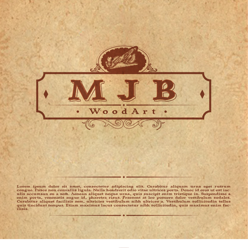 Carpentry logo with the title 'MJB WoodArt'