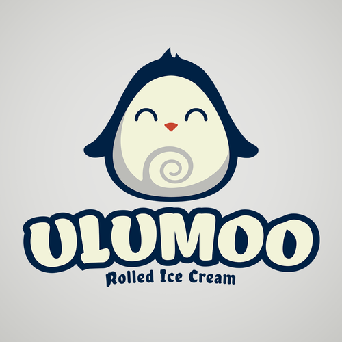 Roll logo with the title 'Ulumoo Rolled Ice Cream'