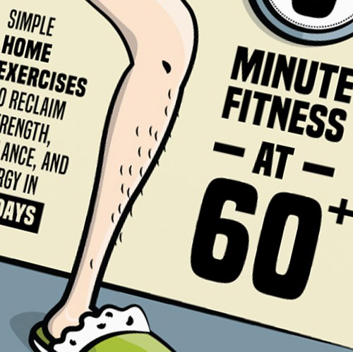 Drawing book cover with the title 'Book cover for fitness exercises'